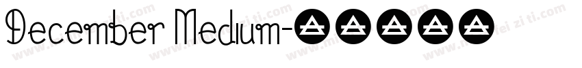 December Medium字体转换